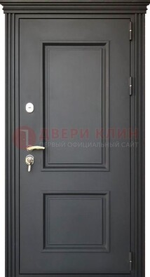 Чёрная дверь с МДФ ДМ-520
