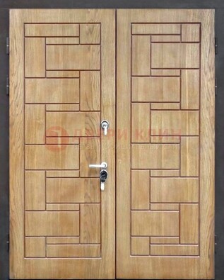 Светло-коричневая стальная дверь с виноритом ДВТ-245